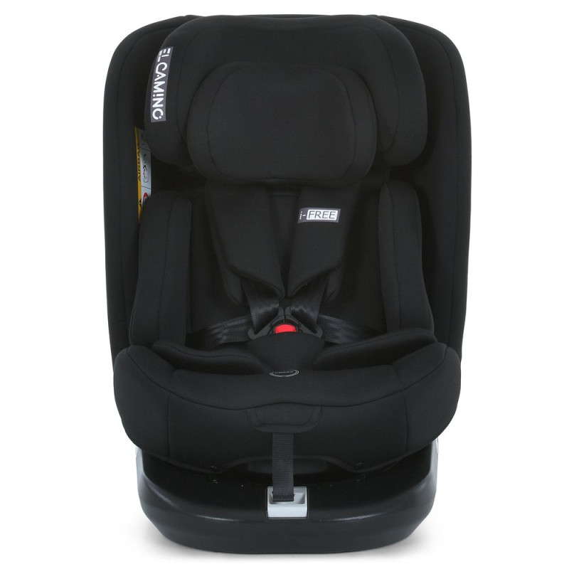 Дитяче автокрісло El Camino i-Free (ME 1187 Black) i-Size R129, фаза 1,2 (40-150 см) top tether, isofix
