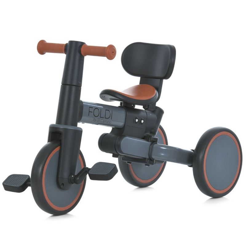 Дитячий триколісний Велосипед-велобіг EL CAMINO FOLDI 3в1 (ME 1202 Graphite)