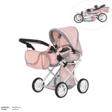 Коляска для ляльки Carrello UNICO 9346 PINK із сумкою