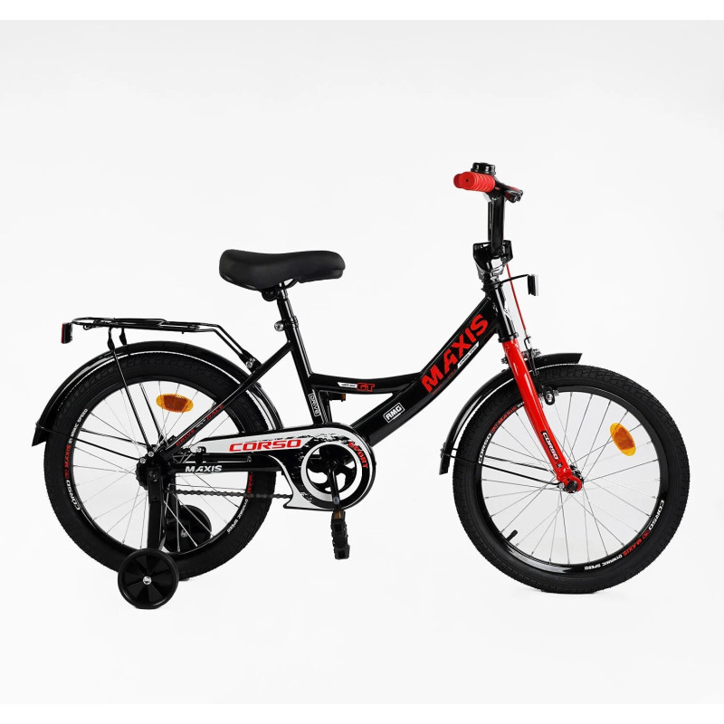 Велосипед 18" дюймів 2-х колісний "CORSO" MAXIS CL-18639 (1) ручне гальмо, дзвіночок, додаткові колеса, ЗІБРАНИЙ НА 75%, в коробці