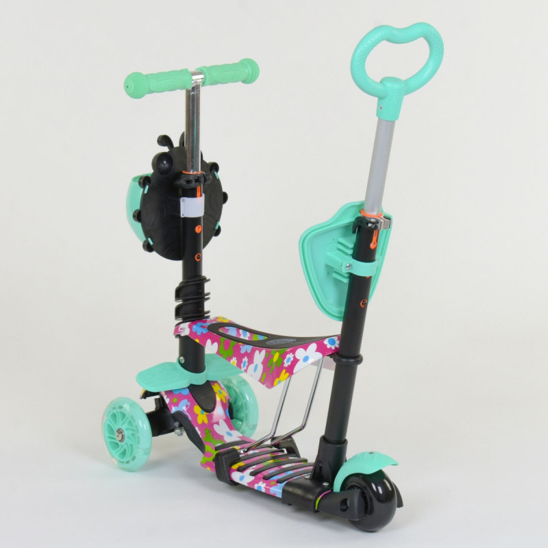 Самокат триколісний Best Scooter 5в1 (43702) PU колеса зі світлом