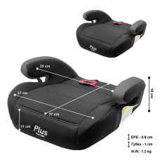 Дитяче Автокрісло-бустер CARRELLO Plus (CRL-16007 Storm Grey) + спрямовуючий ремінь 75см