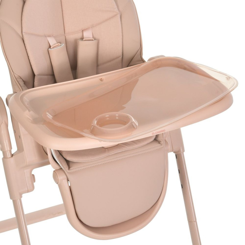 Дитячий стілець для годування EL CAMINO CRYSTAL (ME 1037 Nude Pink)