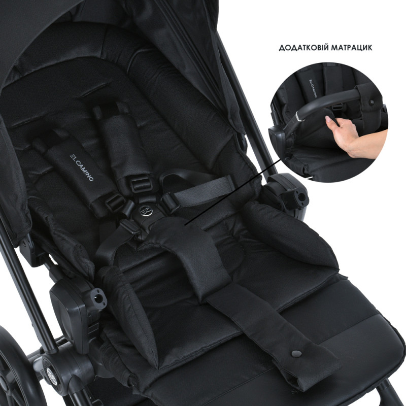Коляска дитяча EL CAMINO SPIN 360 (ME 1138 Black) чорний
