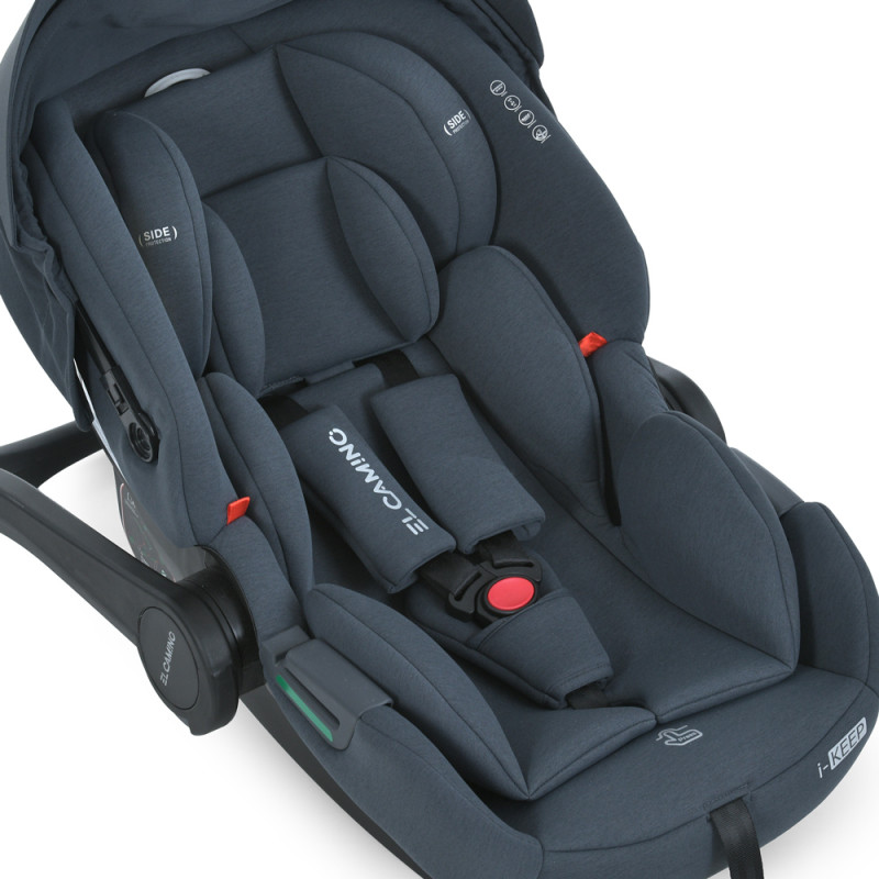 Автокрісло дитяче EL CAMINO i-KEEP (ME 1186 Melange Midnight Gray) зріст дитини 40-87см