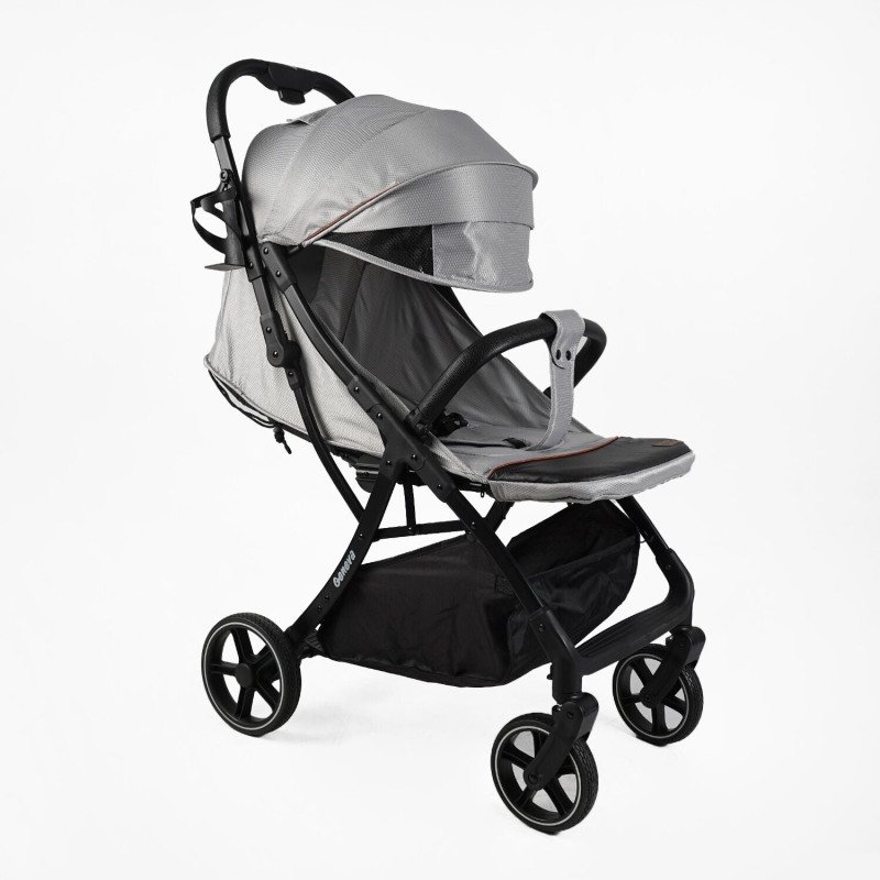 Дитяча прогулянкова Коляска JOY "Geneva" (GN-64493) срібна, футкавер, підсклянник, телескопічна ручка