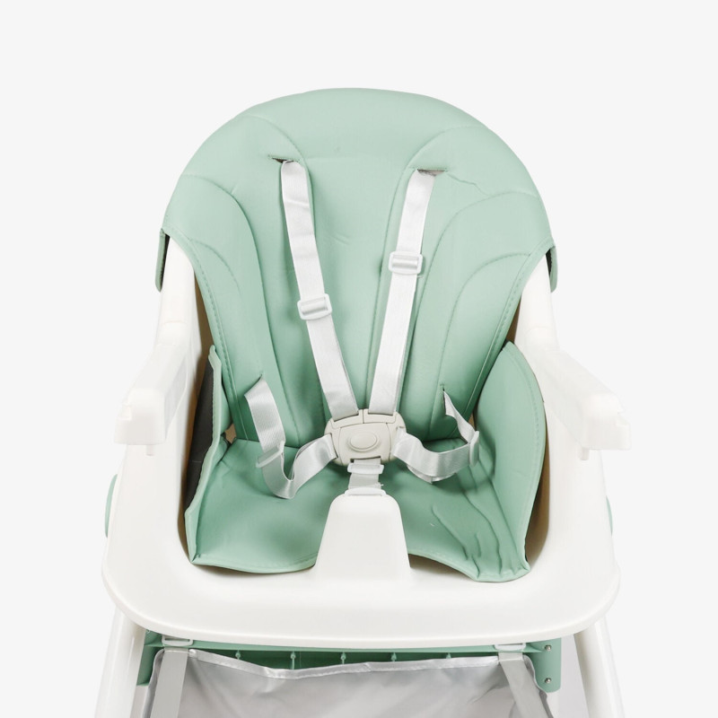 Дитячий Стільчик для годування Toti (TL-30794) сталева конструкція, матеріал тканини PU, знімний столик, опускна спинка, 4 колеса