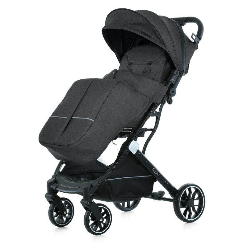 Дитяча прогулянкова Коляска BAMBI FLASH (M 5727-1 Almost Black) алюміній