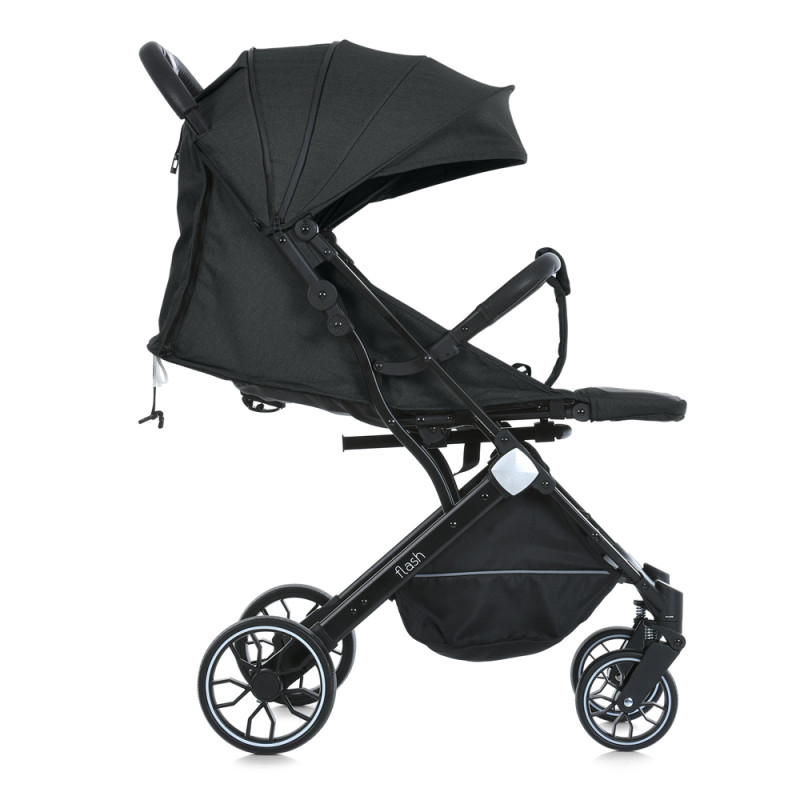 Дитяча прогулянкова Коляска BAMBI FLASH (M 5727-1 Almost Black) алюміній