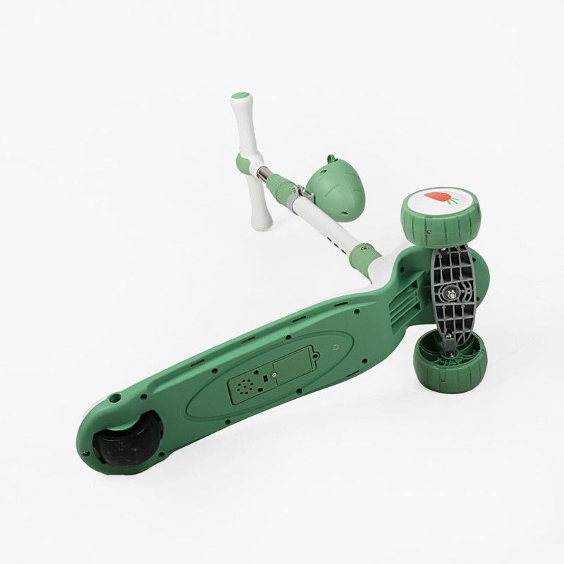 Дитячий триколісний Самокат "Skyper" (RB-0693/62) колеса зі світлом, укр. озвучування та підсвічування платформи, кермо складне