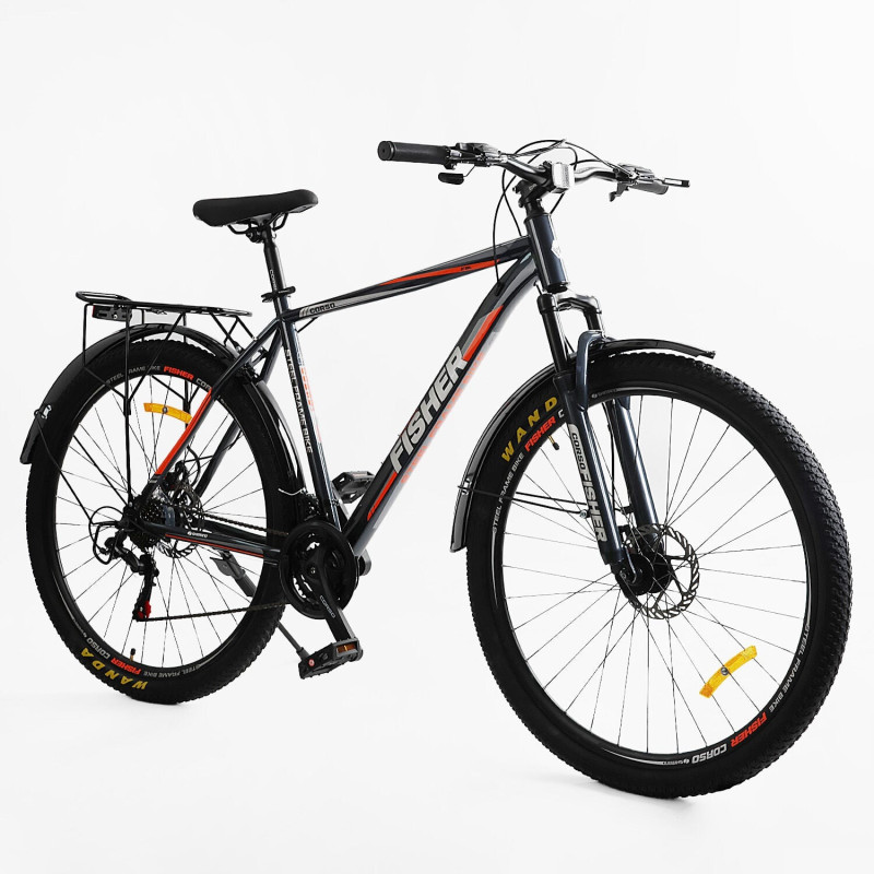 Велосипед Спортивний Corso «Fisher» 29 дюймів (FS-83260) рама сталева 21``, обладнання Shimano 21 швидкість, зібран на 75%