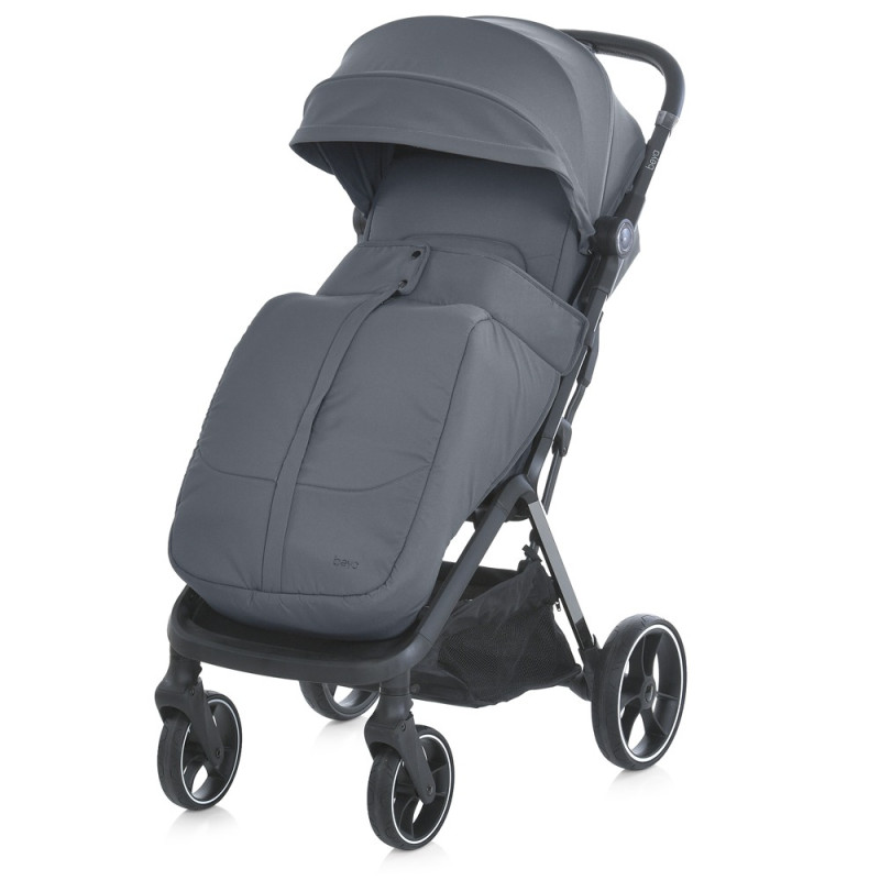 Дитяча прогулянкова Коляска EL CAMINO BEYA (ME 1127-B Midnight Gray) з чохлом на ніжки