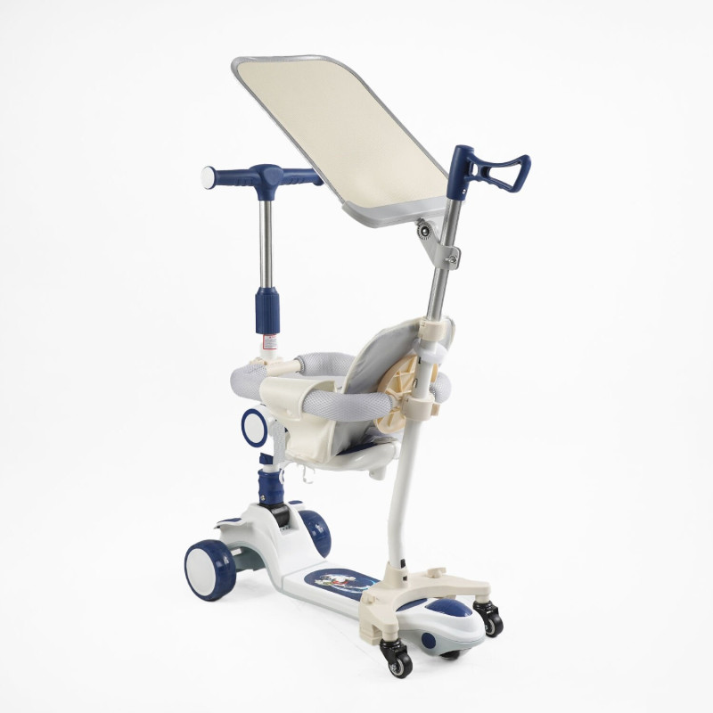 Дитячий триколісний Самокат 5в1 "Skyper" (FJ-59060) світло, укр. озвучка, з дод. колесами