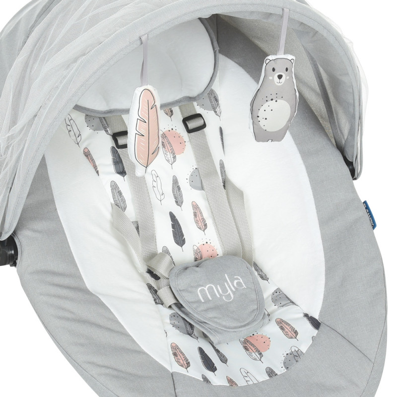 Дитячий Заколисуючий центр EL CAMINO MYLA (ME 1074 Soft Pink) пульт, таймер, USB