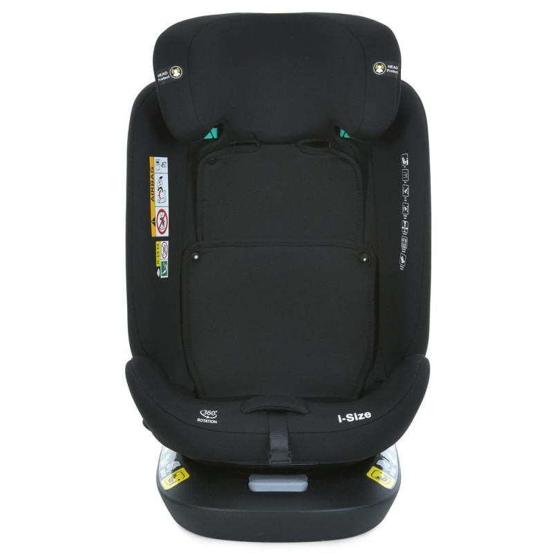 Дитяче автокрісло EL CAMINO i-HOLD (ME 1188 Black) Група 0+I, II, III, Top Tether, isofix, поворот 360