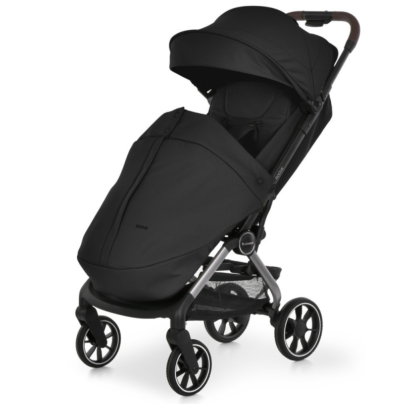 Дитяча прогулянкова Коляска El Camino ROOVE (ME 1230 Black) чохол на ніжки