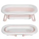 Дитяча Ванночка (ME 1151 PLUS Peony Pink) з термометром, силікон, складана