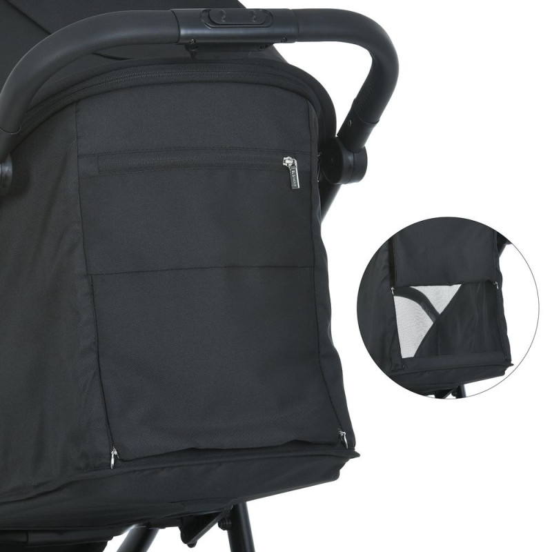 Дитячий візочок прогулянковий EL CAMINO DAHLIA (ME 1181 Black) чохол