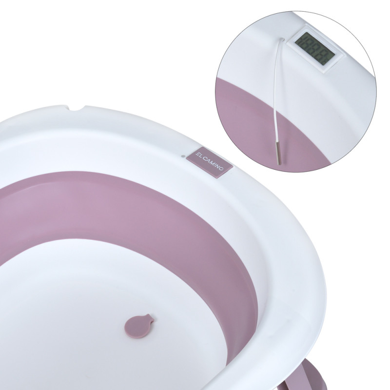 Дитяча Ванночка (ME 1151 PLUS Lilac) з термометром, силікон, складана