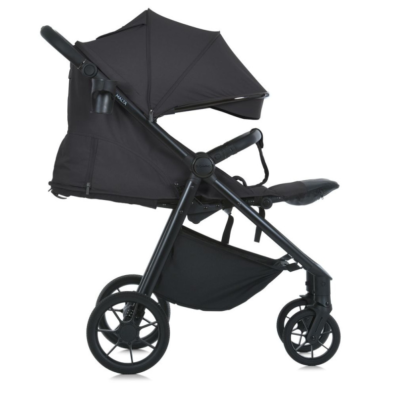 Коляска дитяча EL CAMINO MALTA (ME 1182 Black Onyx) москітна сітка, дощовик, підстак., чохол