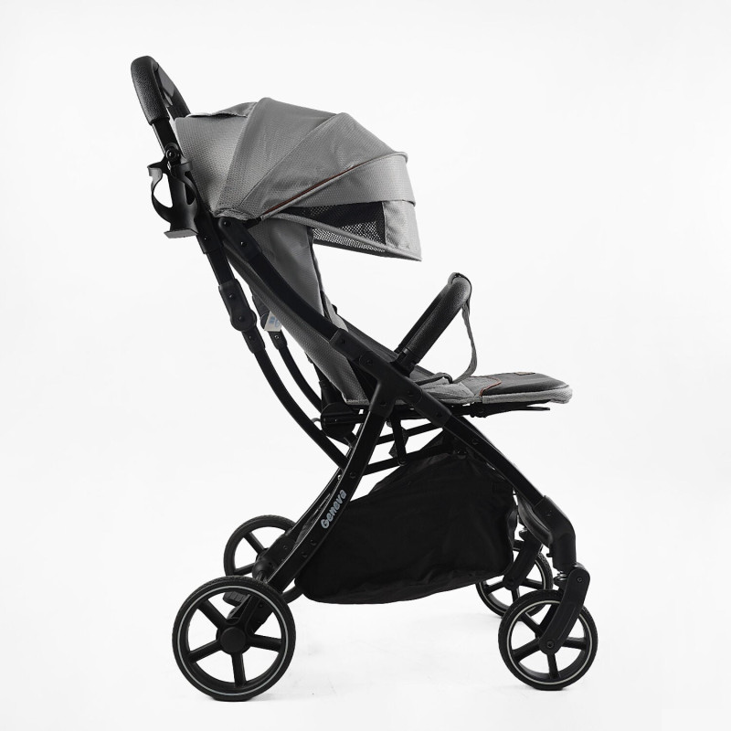 Дитяча прогулянкова Коляска JOY "Geneva" (GN-64493) срібна, футкавер, підсклянник, телескопічна ручка