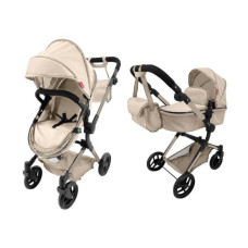 Коляска для ляльки Carrello ALFA 9707 CREAM із сумкою