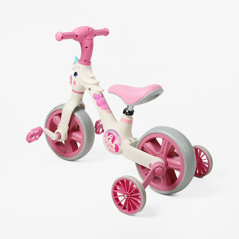 Дитячий Велосипед-трансформер Best Trike (JM-0410-4) музика, підсвічування, знімні педалі та допоміжні бічні колеса
