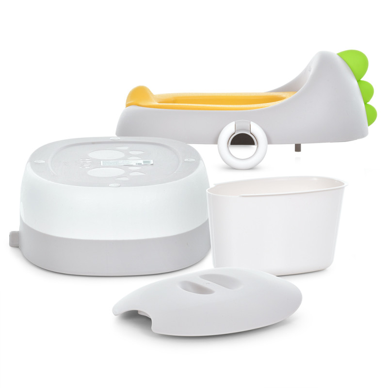 Дитячий горщик EL CAMINO MULTI POTTY 3в1 (ME 1142 Gray) накладка на унітаз, підставка для ніг