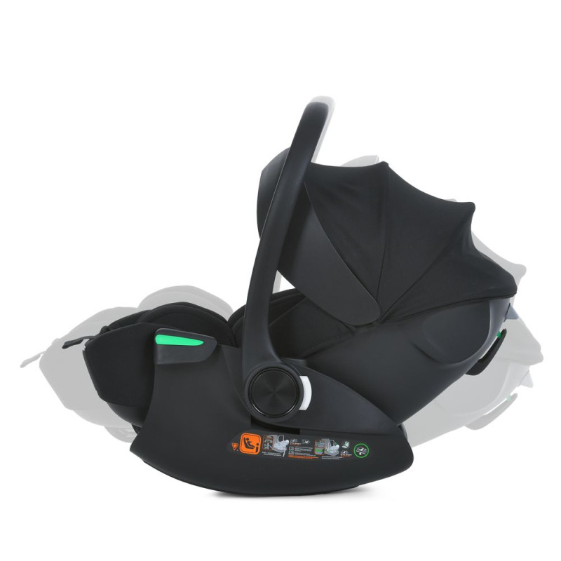 Дитяче Автокрісло El Camino i-Flow (ME 1198 Black) i-SIZE R129, група 0+, зростання дитини 40-87 см