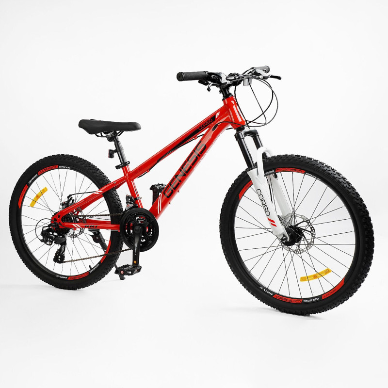Велосипед Спортивний Corso «Genesis» 24 дюймів (G-24604) рама сталева 11’’