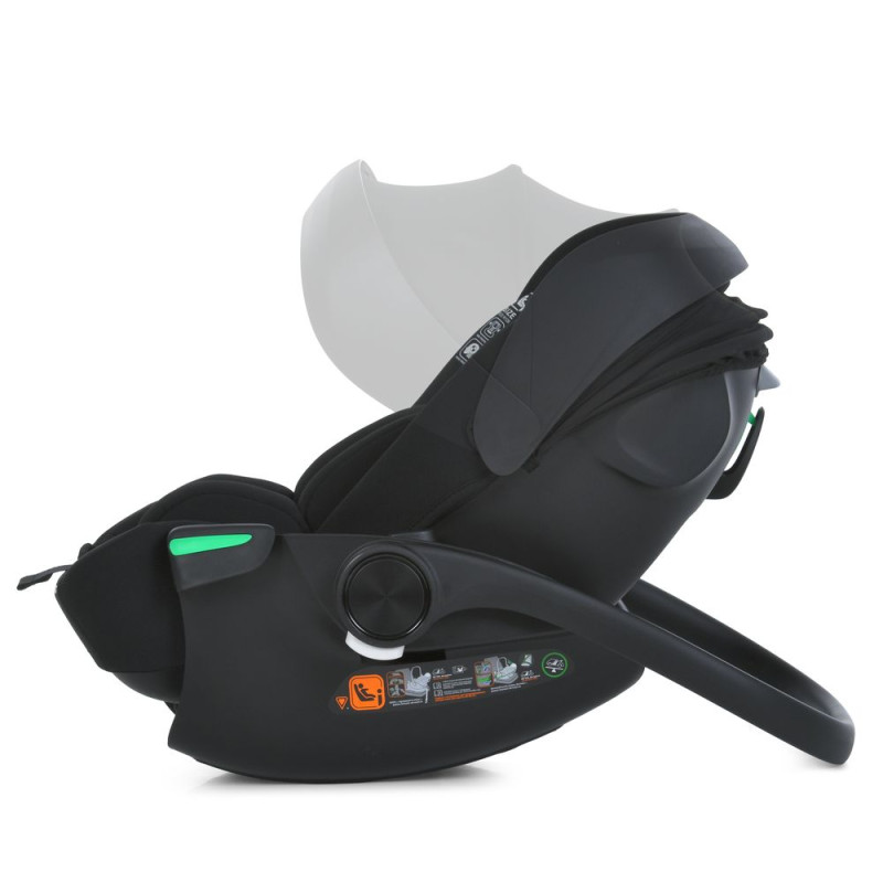 Дитяче Автокрісло El Camino i-Flow (ME 1198 Black) i-SIZE R129, група 0+, зростання дитини 40-87 см
