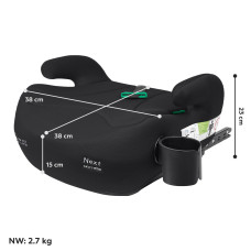 Дитяче Автокрісло-бустер CARRELLO Next (CRL-16011 Midnight Black) i-Size 125-150см
