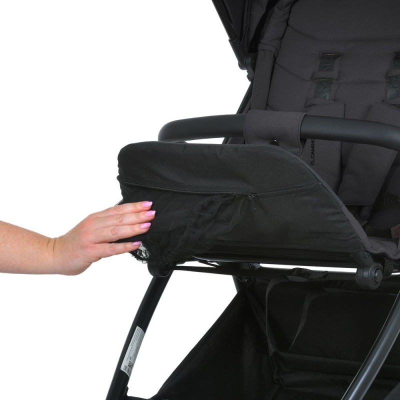 Коляска дитяча EL CAMINO MALTA (ME 1182 Black Onyx) москітна сітка, дощовик, підстак., чохол