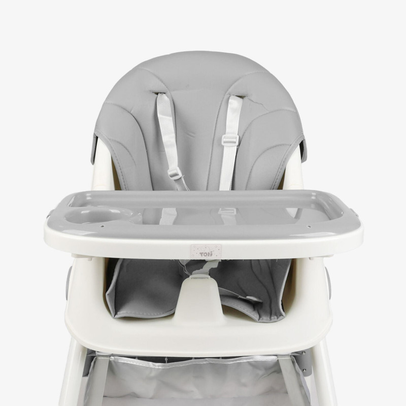 Дитячий Стільчик для годування Toti (TL-51609) сталева конструкція, матеріал тканини PU, знімний столик, опускна спинка, 4 колеса