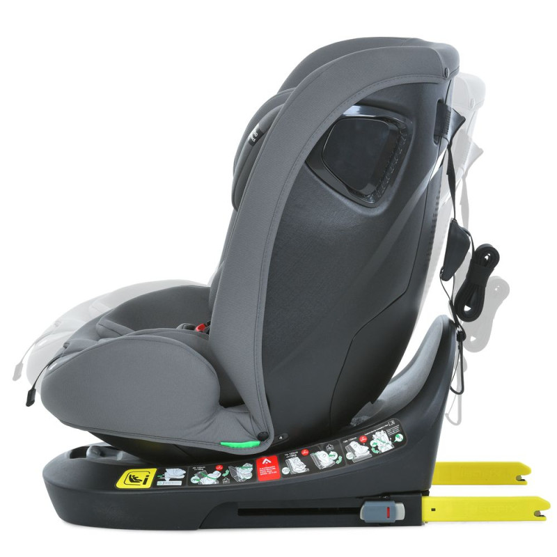 Дитяче автокрісло EL CAMINO i-HOLD (ME 1188 Shadow Gray) Група 0+I, II, III, Top Tether, isofix, поворот 360
