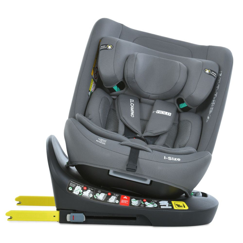 Дитяче автокрісло EL CAMINO i-HOLD (ME 1188 Shadow Gray) Група 0+I, II, III, Top Tether, isofix, поворот 360