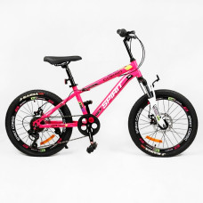 Велосипед Спортивний Corso «SPIRIT» 20" дюймів (ST-40822) сталева рама 11", обладнання Shimano Revoshift RV-100