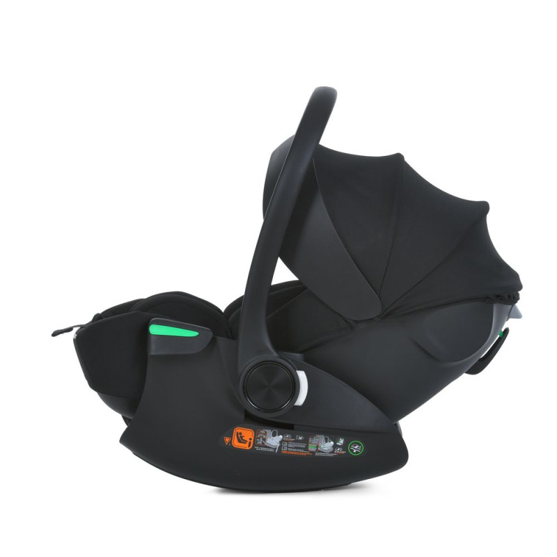 Дитяче Автокрісло El Camino i-Flow (ME 1198 Black) i-SIZE R129, група 0+, зростання дитини 40-87 см