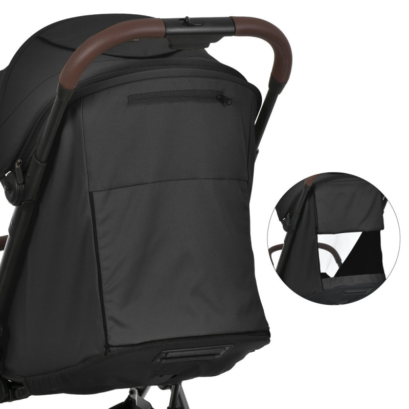 Дитяча прогулянкова Коляска El Camino ROOVE (ME 1230 Black) чохол на ніжки