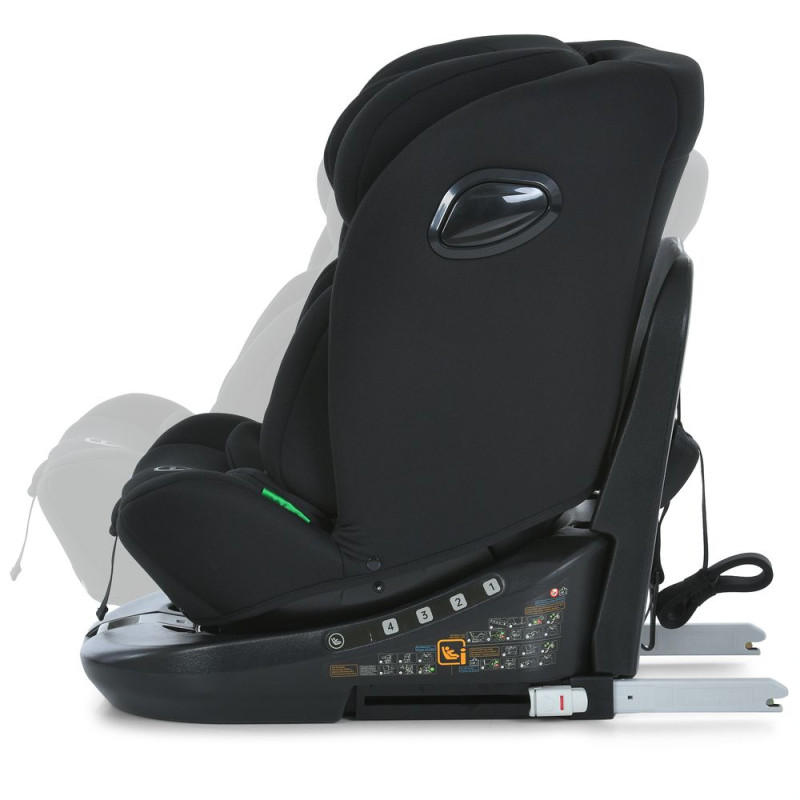 Дитяче автокрісло El Camino i-Free (ME 1187 Black) i-Size R129, фаза 1,2 (40-150 см) top tether, isofix