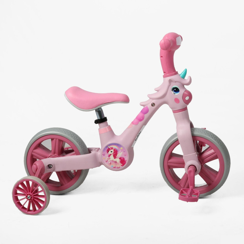 Дитячий Велосипед-трансформер Best Trike (JM-1071-9) музика, підсвічування, знімні педалі та допоміжні бічні колеса
