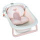 Дитяча Ванночка (ME 1151 PLUS Peony Pink) з термометром, силікон, складана