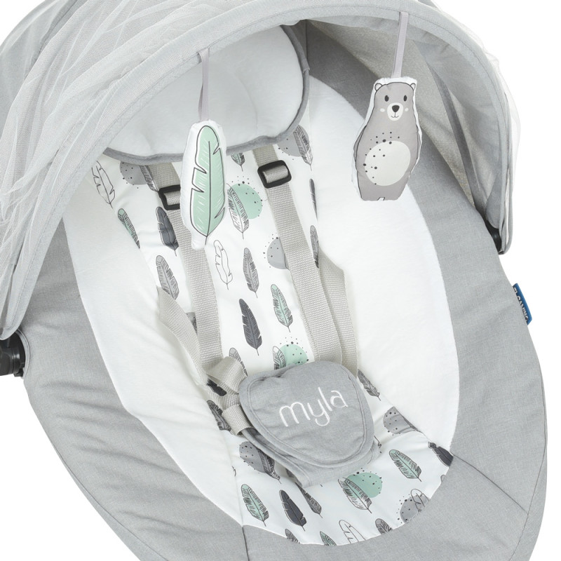 Дитячий Заколисуючий центр EL CAMINO MYLA (ME 1074 Soft Mint) пульт, таймер, USB