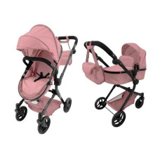 Коляска для ляльки Carrello ALFA 9707 POWDER PINK із сумкою