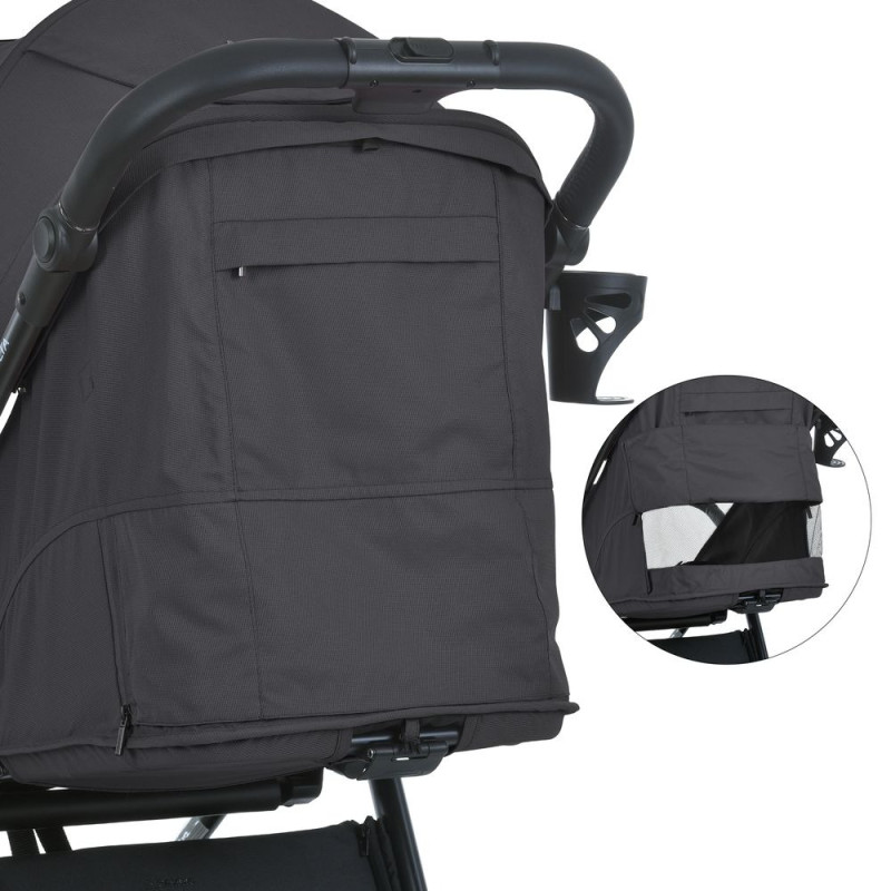 Коляска дитяча EL CAMINO MALTA (ME 1182 Black Onyx) москітна сітка, дощовик, підстак., чохол