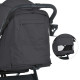 Коляска дитяча EL CAMINO MALTA (ME 1182 Black Onyx) москітна сітка, дощовик, підстак., чохол