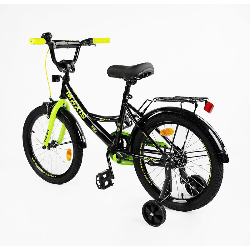 Велосипед 18" дюймів 2-х колісний "CORSO" MAXIS CL-18130 (1) ручне гальмо, дзвіночок, додаткові колеса, ЗІБРАНИЙ НА 75%, в коробці