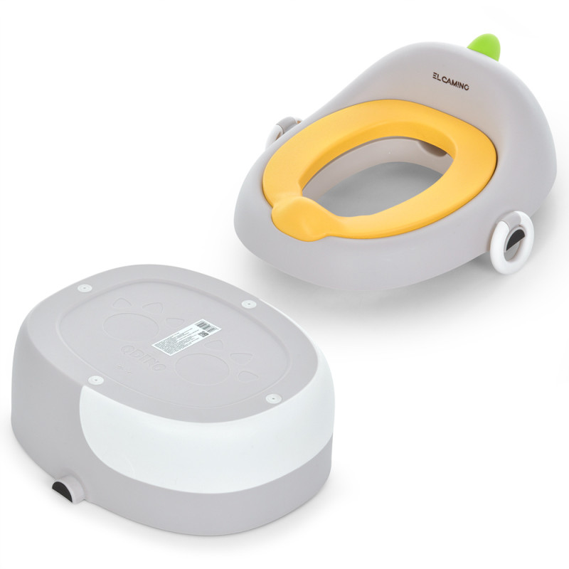 Дитячий горщик EL CAMINO MULTI POTTY 3в1 (ME 1142 Gray) накладка на унітаз, підставка для ніг