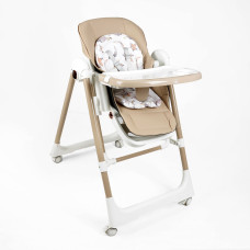 Стільчик для годування Toti (Т-80463) мягкий чохол PU з подушкою, гойдалка, 4 колеса, з’ємний столик