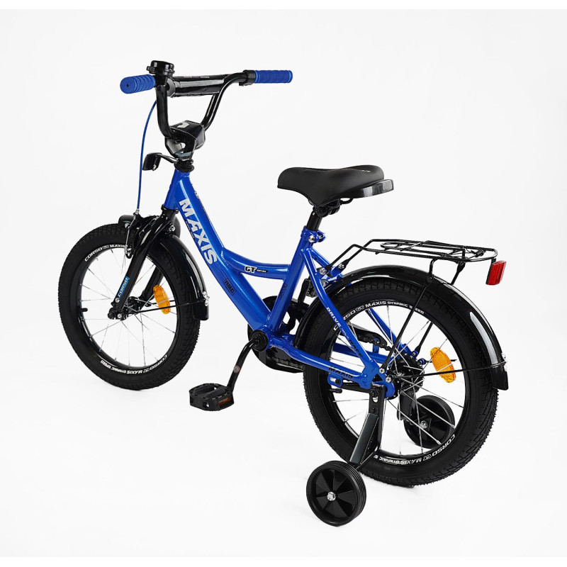 Велосипед 16" дюймів 2-х колісний "CORSO" MAXIS CL-16255 (1) ручне гальмо, дзвіночок, сидіння з ручкою, додаткові колеса, ЗІБРАНИЙ НА 75%, в коробці